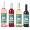 Big Dot of Happiness Teal Green and Yellow Wavy Will You Be My Bridesmaid Wine Labels for Bottles Retro Bridesmaid Proposal Bridal Stickers - Set of 4